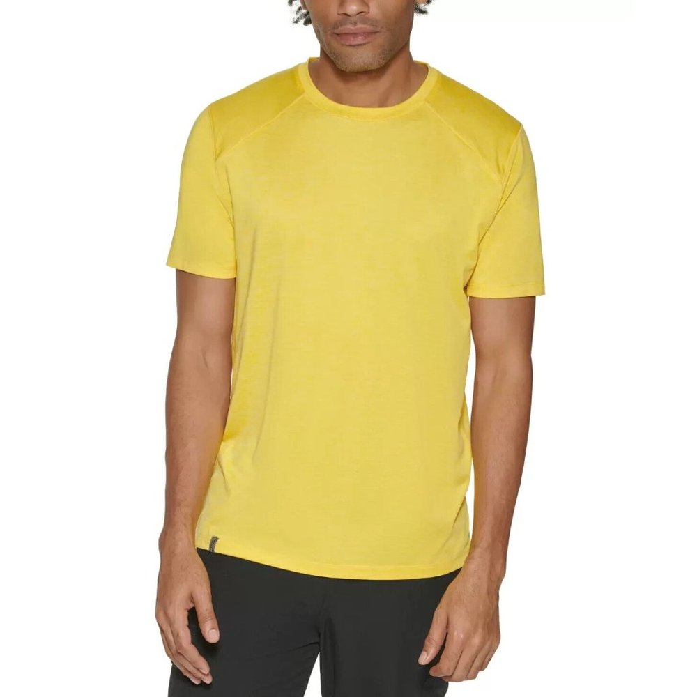 Bass Outdoor Men Yellow Boundary Trek Moisture-Wicking Stretch T-Shirt Size XXL